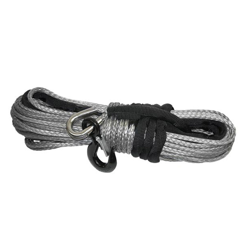 12mm*30m Harbor Freight Winch Rope With Hook , Offroad Nylon Winch Cable