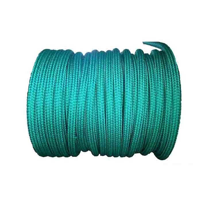 Green Double Braided Nylon Rope 80mm X 220 Meters Wearable For Ocean Fishery